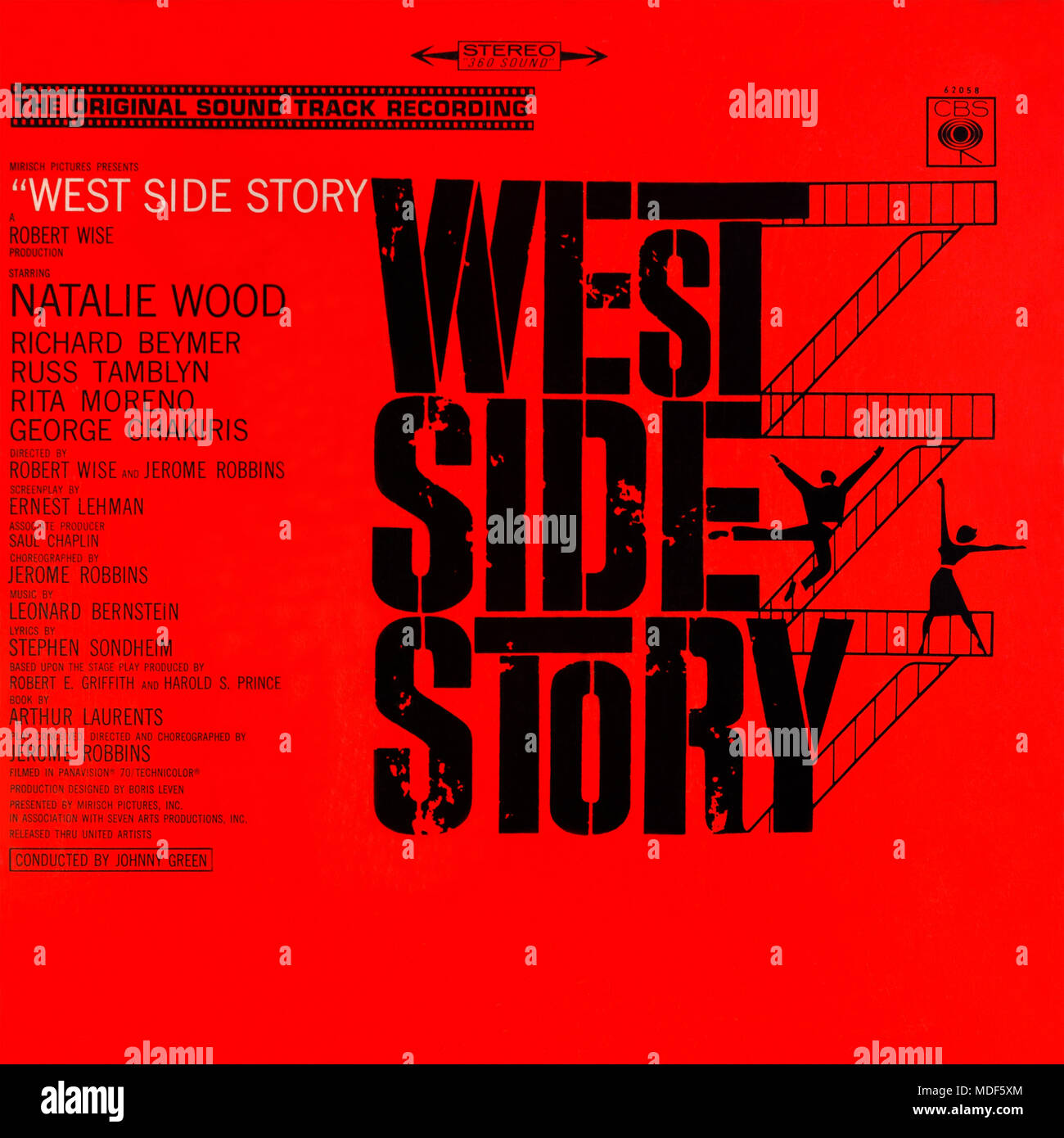 Altre immagini  Leonard Bernstein - original vinyl album cover - West Side Story (Original Sound Track Recording) - 1961 Stock Photo