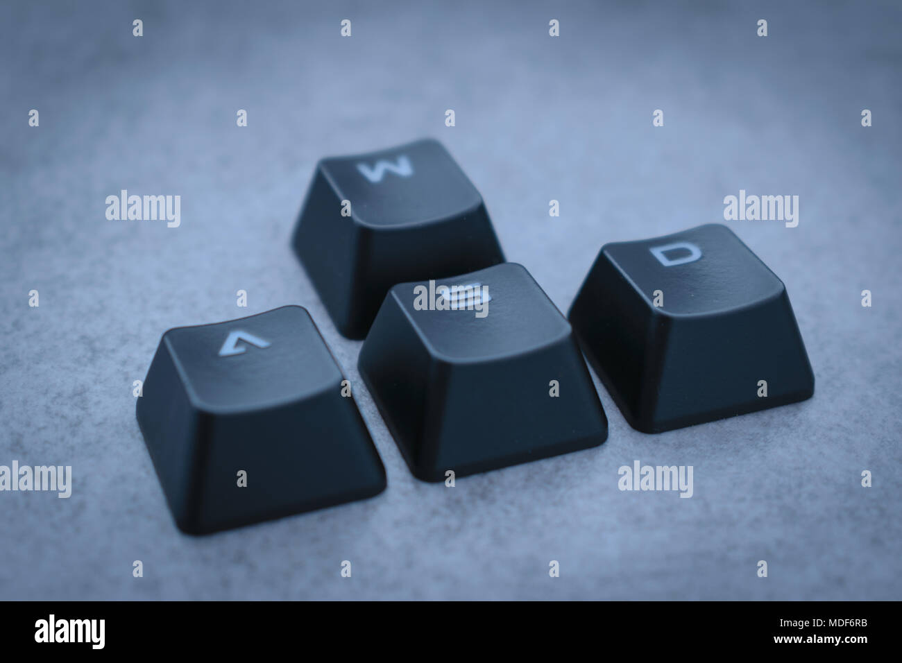 WASD keys, buttons from gaming keyboard Stock Photo Alamy
