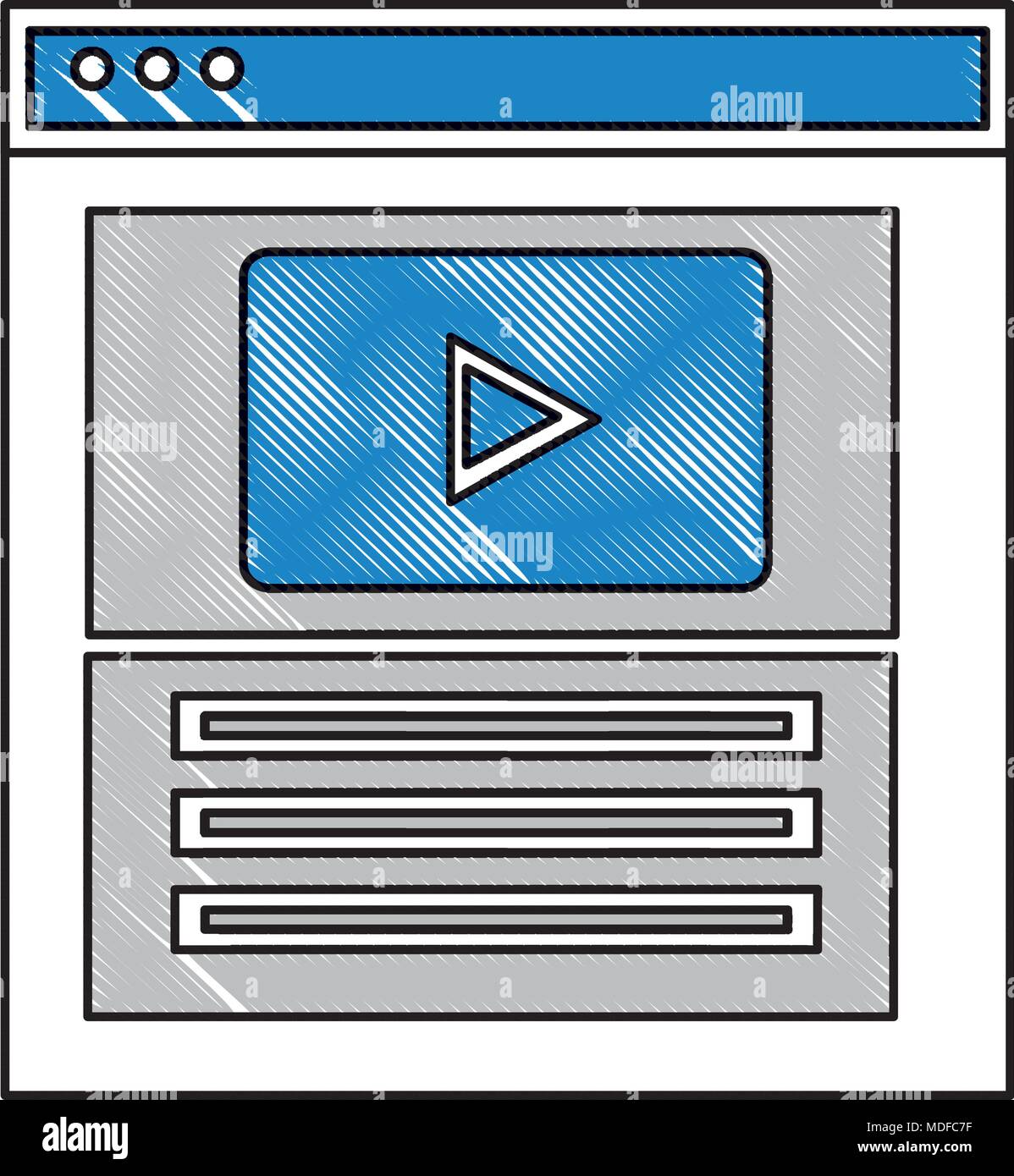 website social media video player audio Stock Vector Image & Art - Alamy