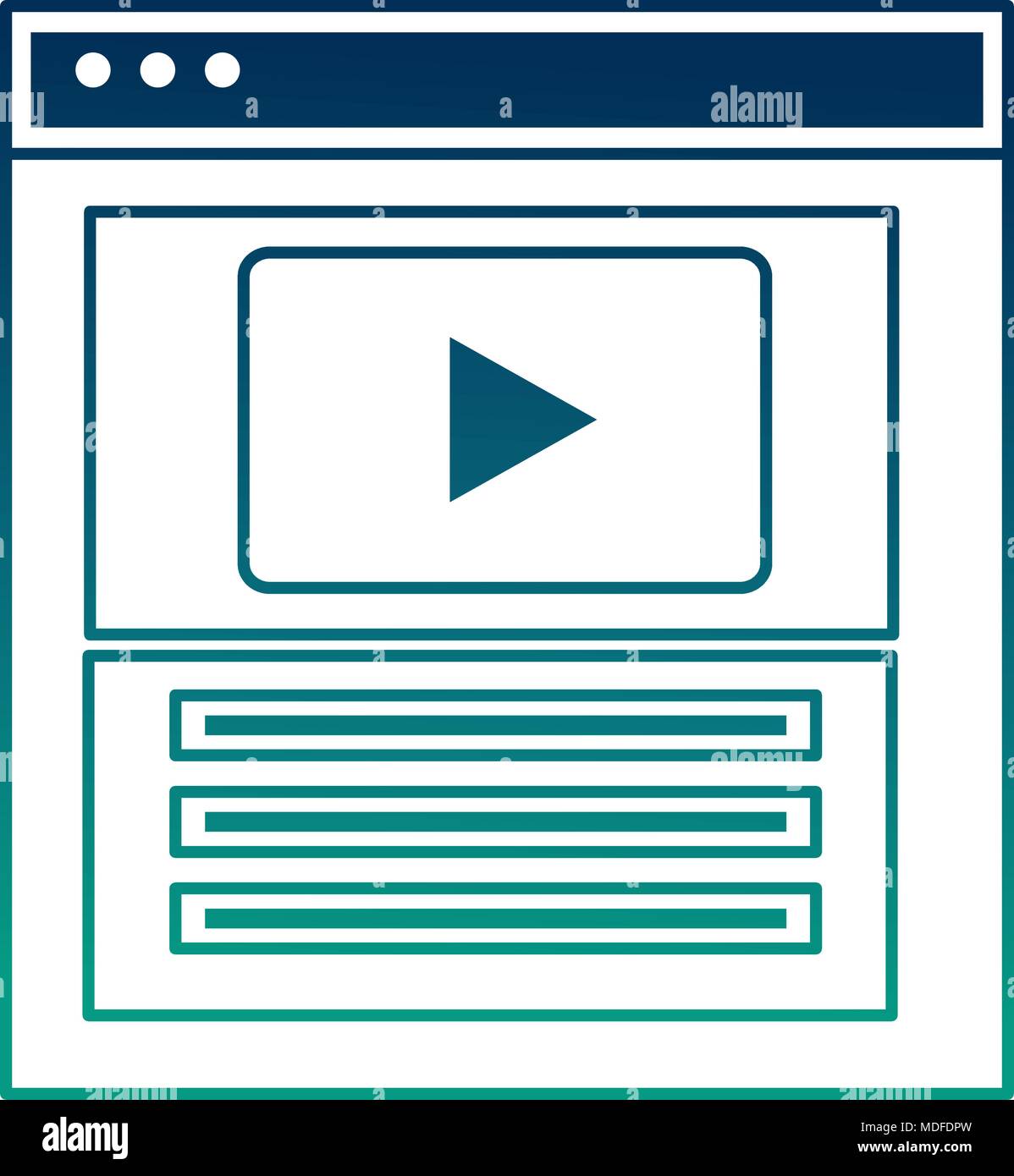 website social media video player audio Stock Vector Image & Art - Alamy
