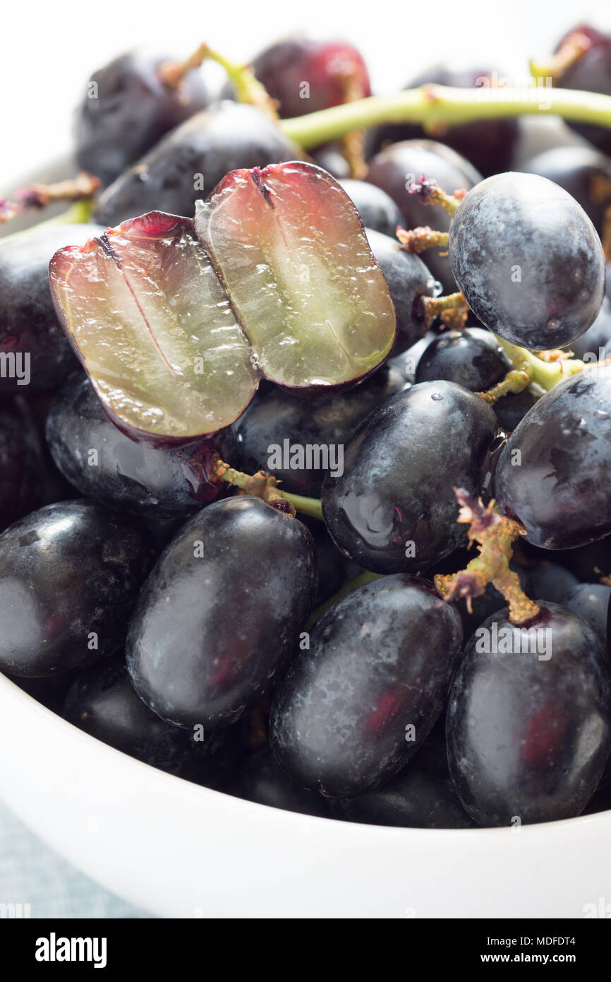 Black seedless grapes Stock Photo Alamy