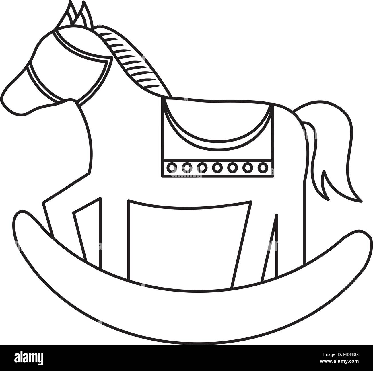 childs wooden rocking horse