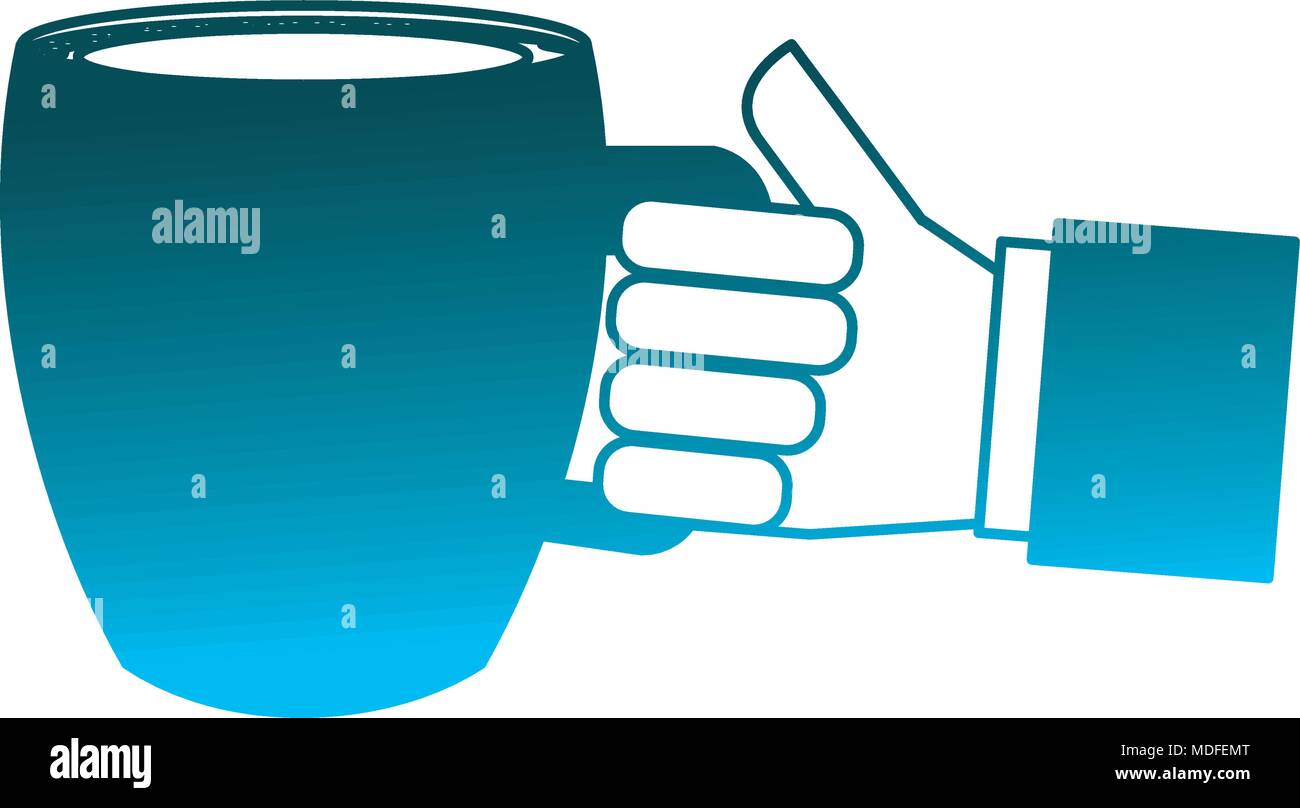 hand holding coffee cup beverage fresh Stock Vector Image & Art - Alamy