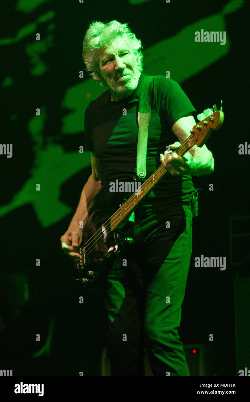 Assago (Mi), Italy 18th of April 2018 Roger Waters performs live at Mediolanum Forum, Assago. © Davide Merli / Alamy Live News Stock Photo