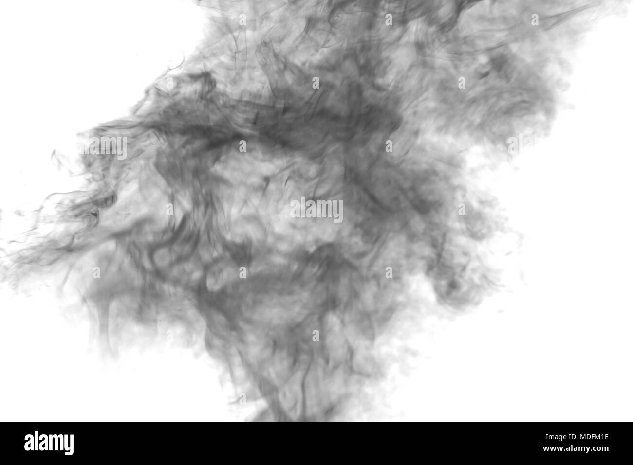 Abstract of black smoke on white background. Abstract smog background. Stock Photo