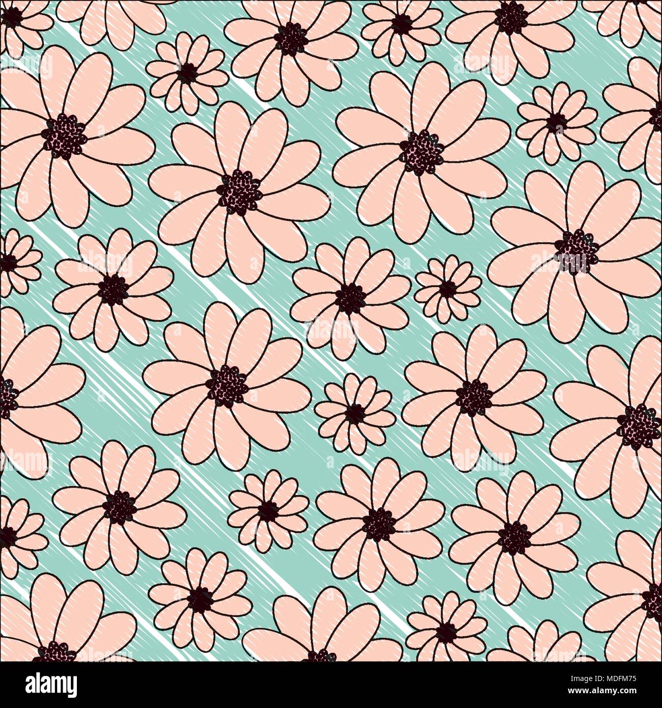 beautiful flowers background, colorful design. vector illustration ...