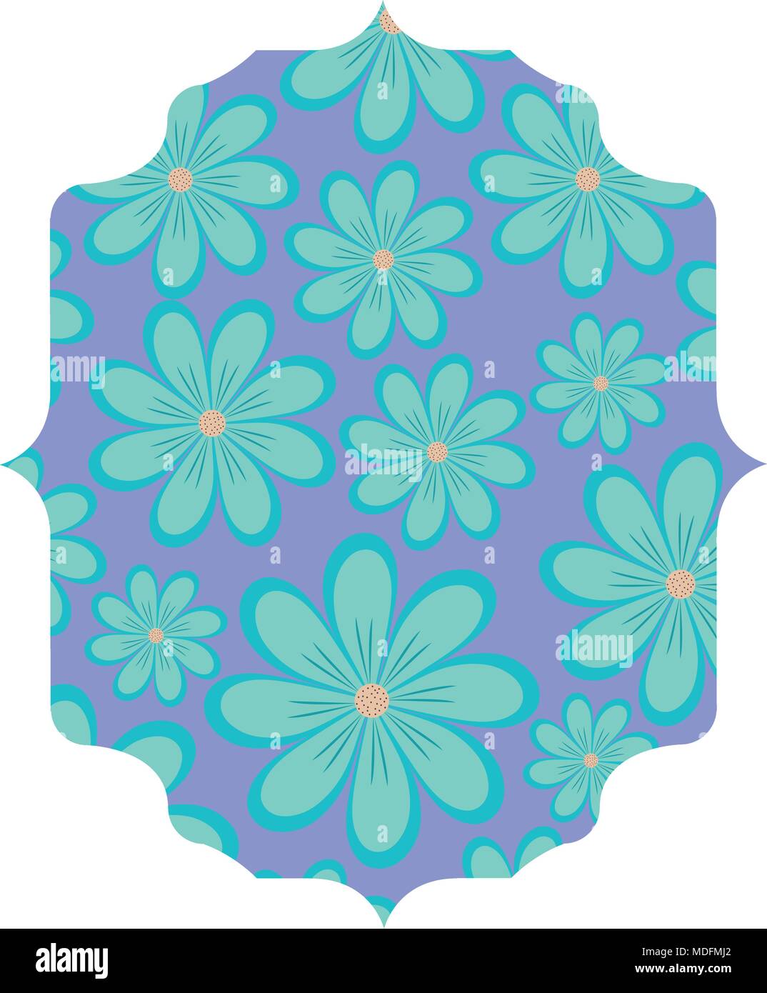 colorful arabic frame with floral design, vector illustration Stock ...