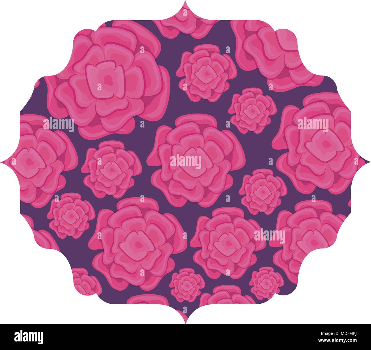 colorful arabic frame with floral design, vector illustration Stock ...