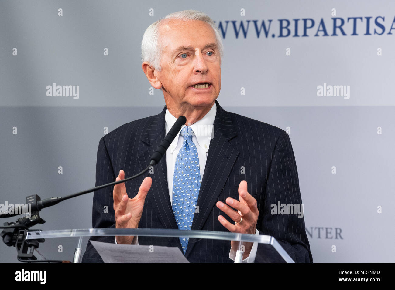 Former Kentucky Governor Steve Beshear speaking at the Restoring Our Democracy program at the Bipartisan Policy Center. Stock Photo