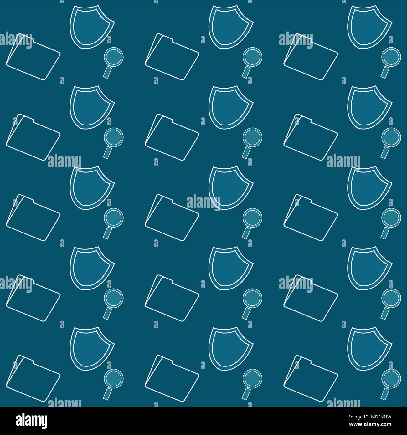 background of cyber security concept with shield and lupe, colorful ...
