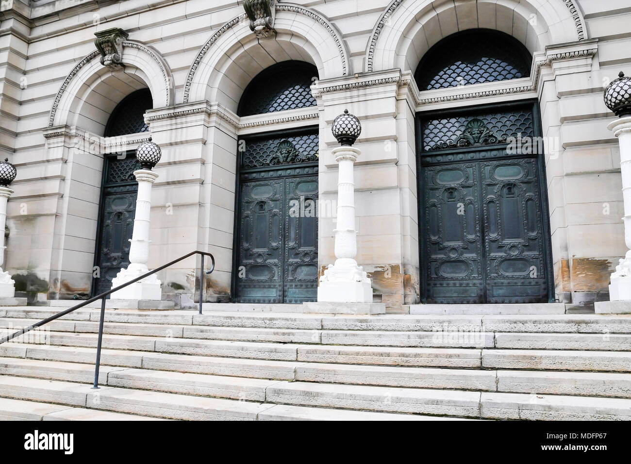 Entrance to Carnegie Music Hall building, Pittsburgh, Pennsylvania , USA Stock Photo