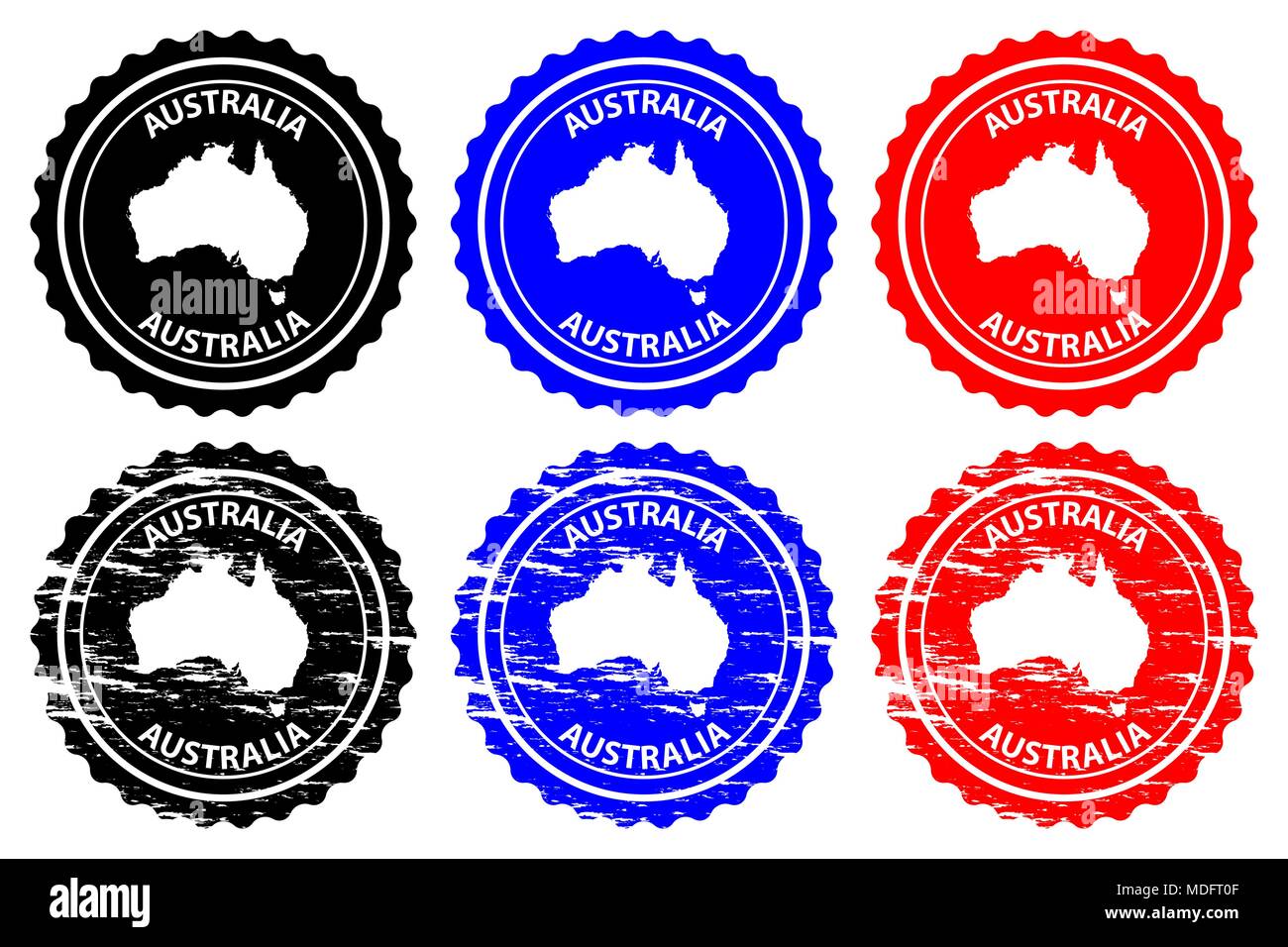 Australia rubber stamp vector, Australia continent map pattern