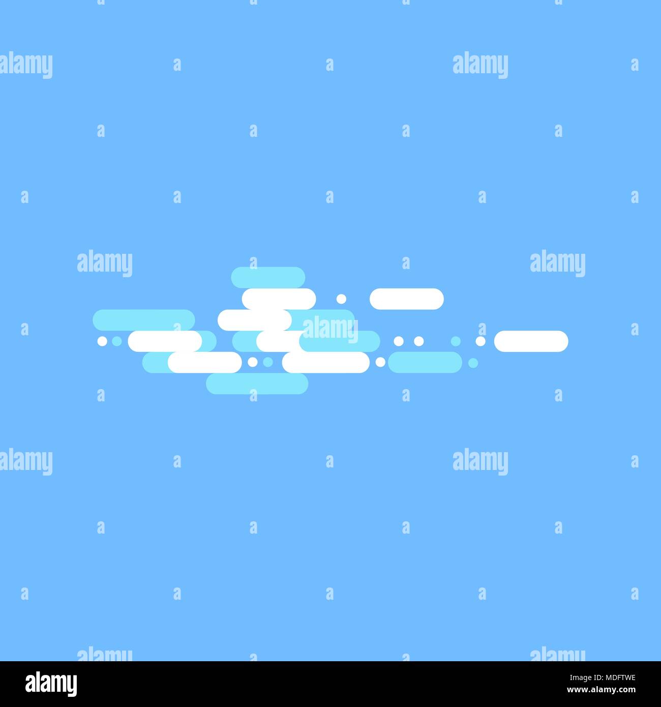 Blue sky with white clouds. Vector stock illustration Stock Vector ...