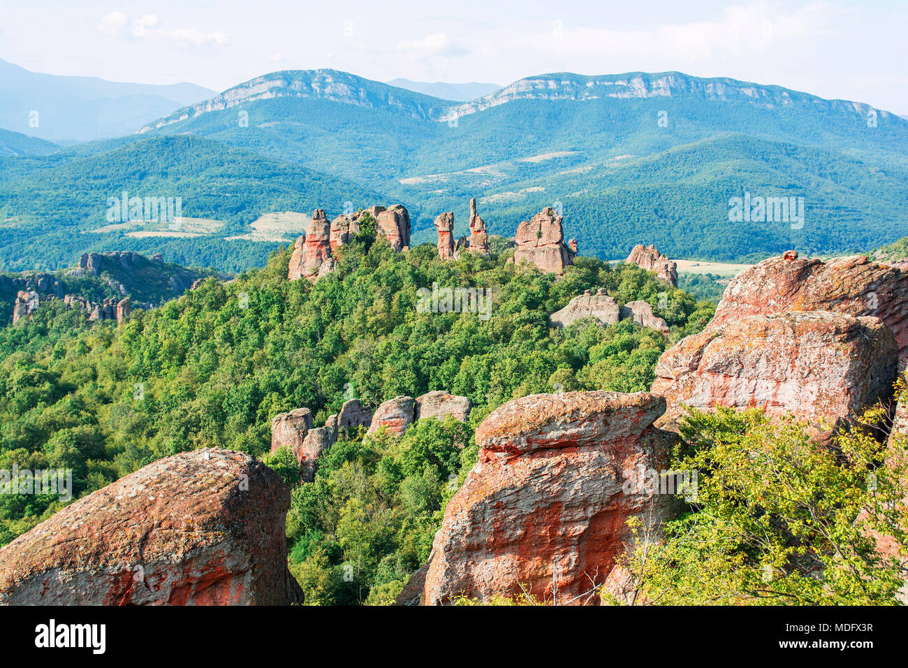 Rock formations, Belogradchik, Oblast Widin, Bulgaria Stock Photo