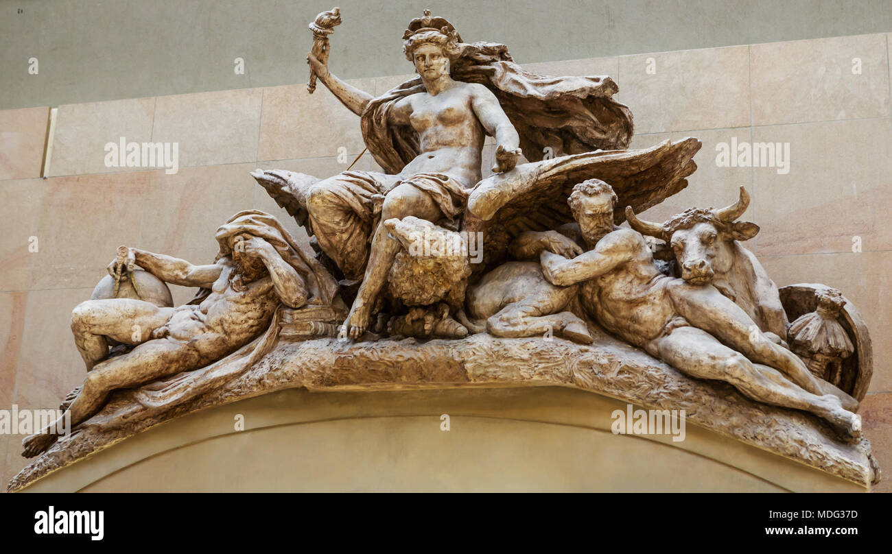 Imperial France protecting agriculture and sciences by Jean-Baptiste  Carpeaux. Museum D'Orsay. Paris Stock Photo - Alamy