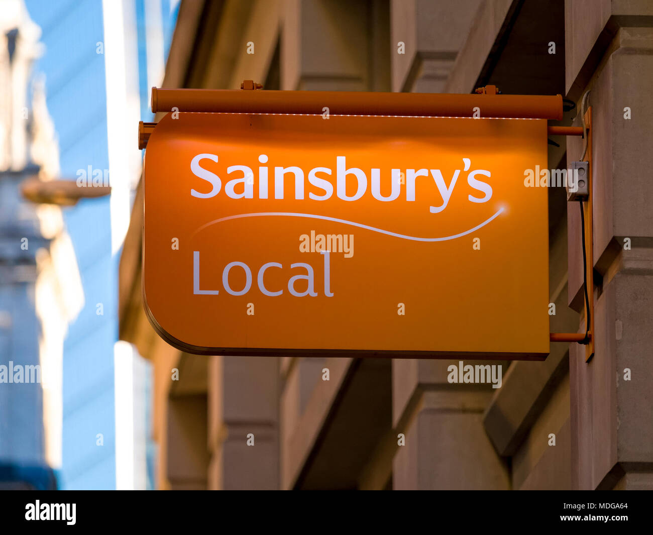 Sainsbury's Local Supermarket Sign, Sainsburys supermarket was founded