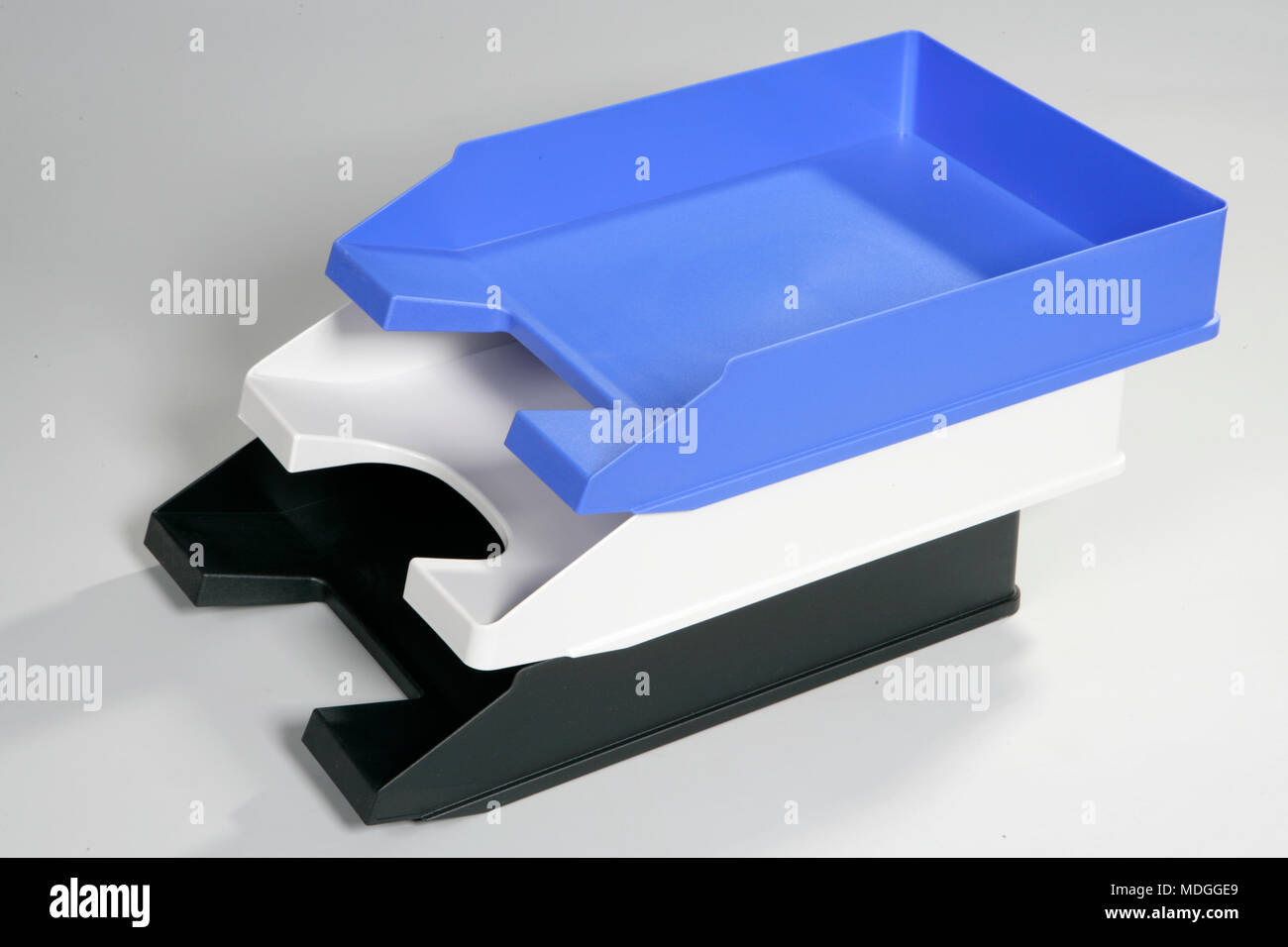 empty plastic document trays Stock Photo Alamy