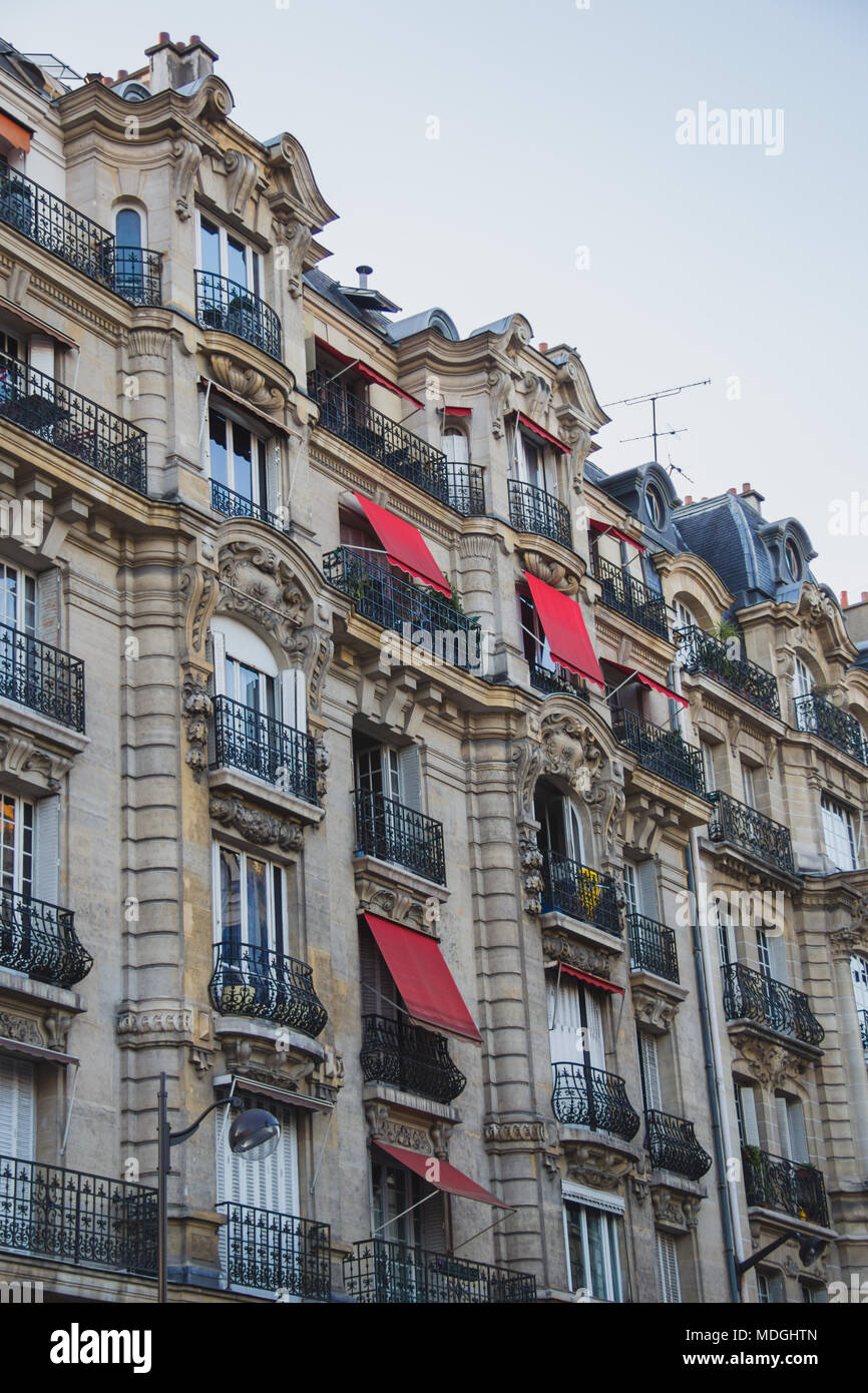 Apartments in a Parisian neighborhood, Paris France Stock Photo