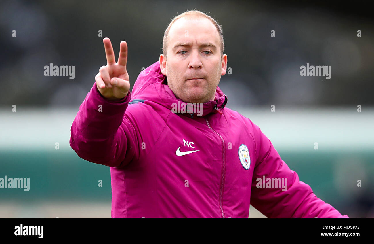 Manchester City's Manager Nick Cushing Stock Photo
