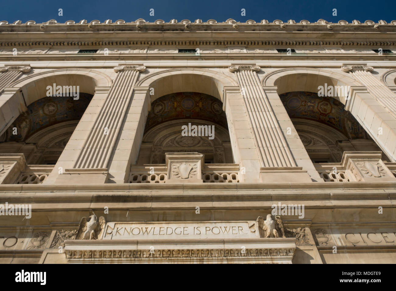 Detroit public library Michigan Stock Photo - Alamy