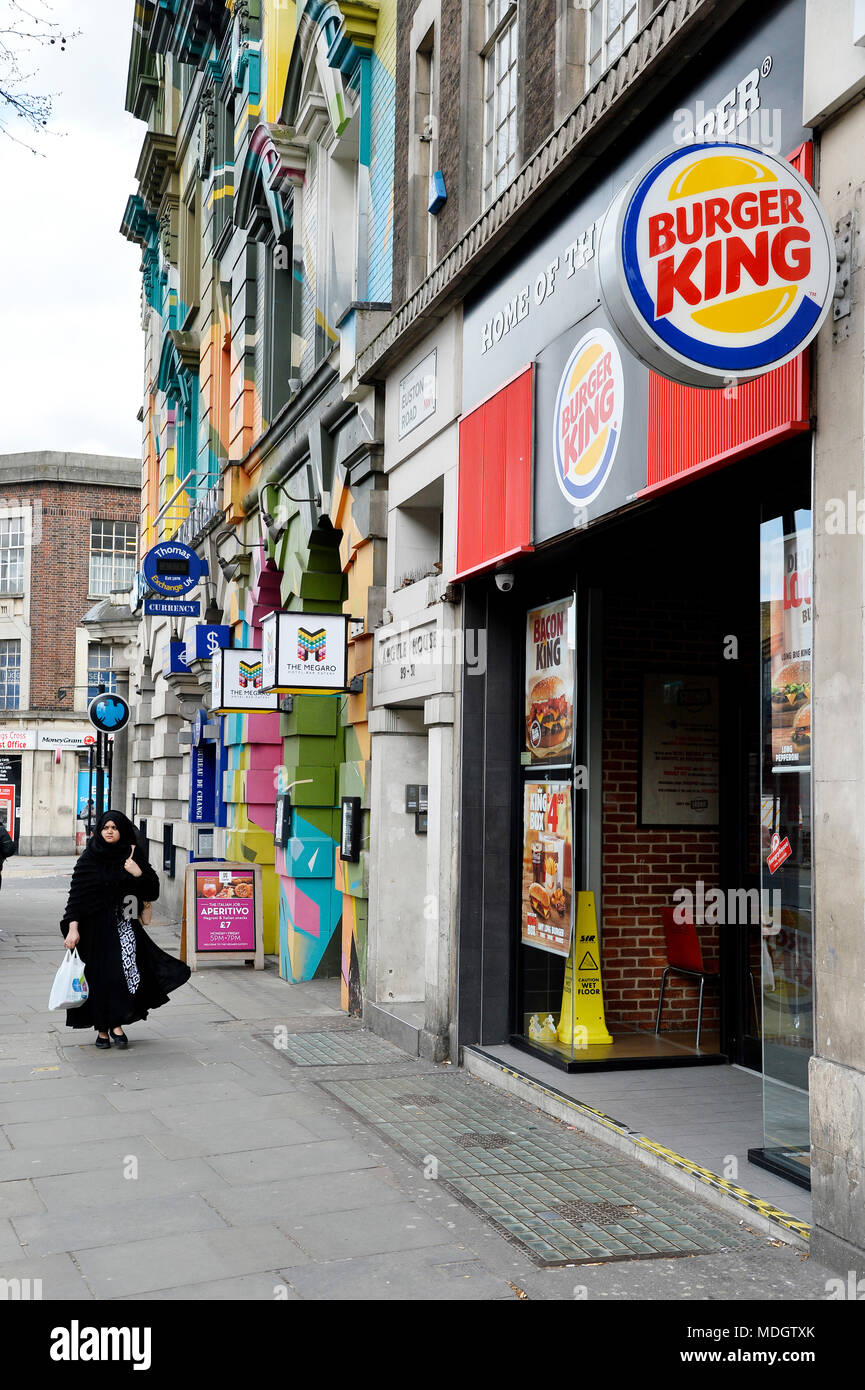 Burger King fast food London England Stock Photo Alamy