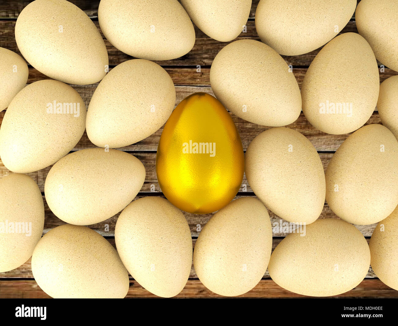 Valuable golden egg for leadership concept Stock Photo