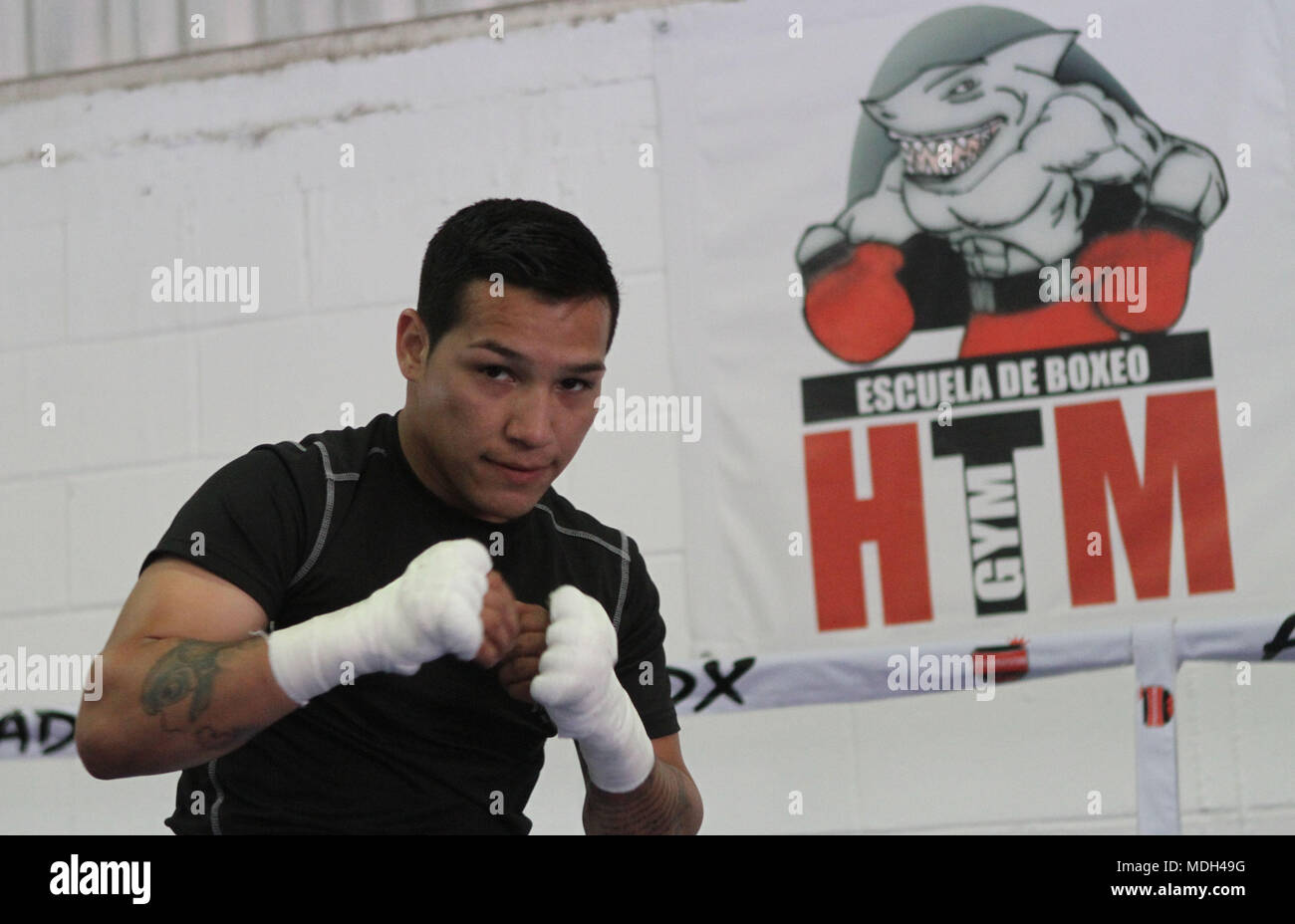 Entrenamiento de Hernan Tayson Marquez..9 de abril 2013 en Hermosillo Sonora. Stock Photo