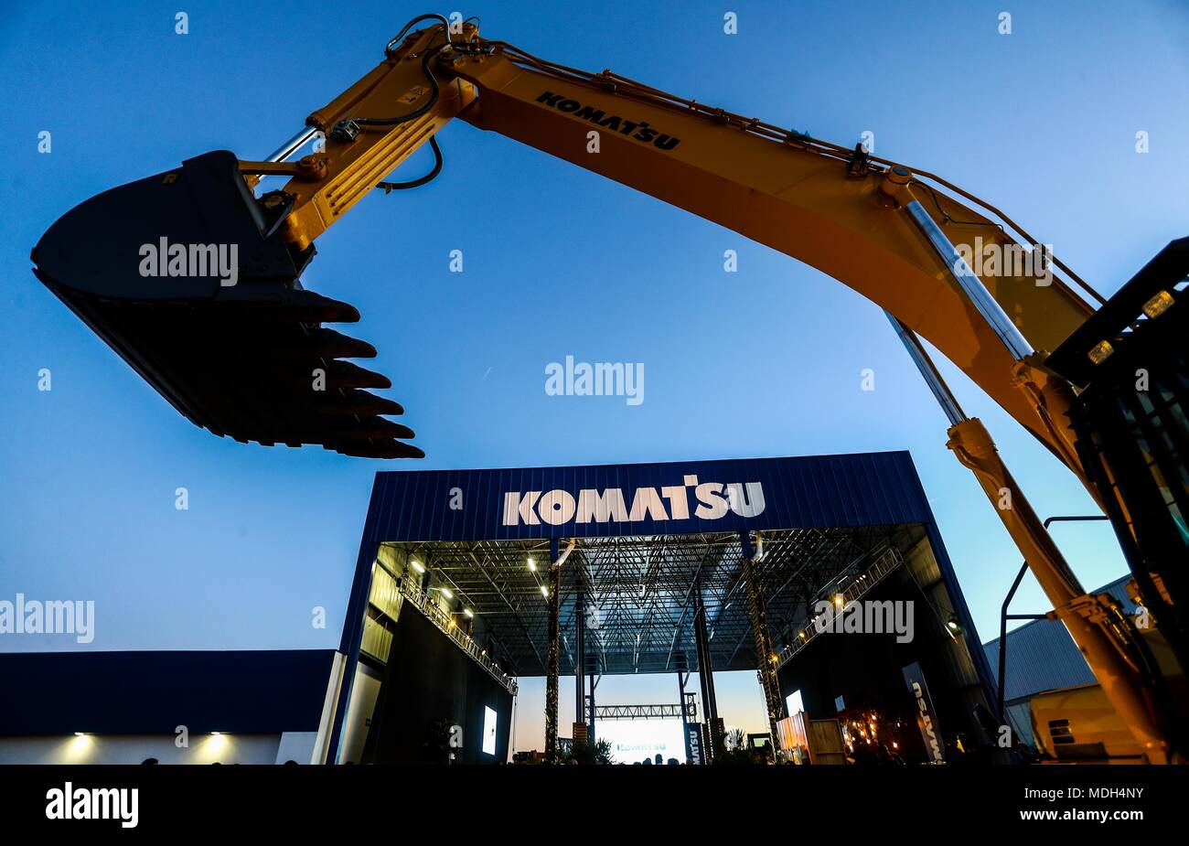 store and offices Komatzu.venta of machinery, equipment or indistrial equipment. refaccionaría and machinery for the mining industry. Komatsu Limited Stock Photo