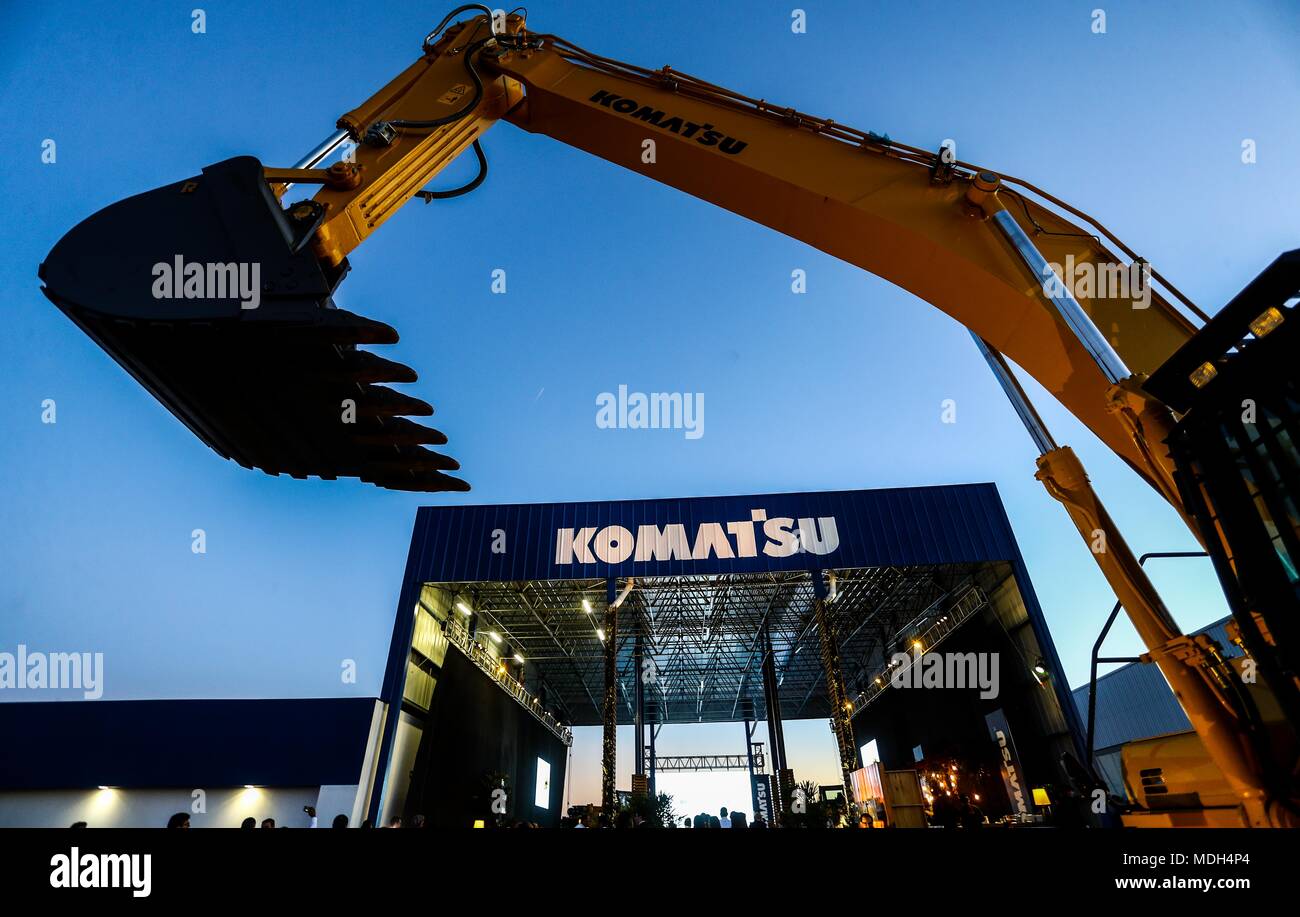 store and offices Komatzu.venta of machinery, equipment or indistrial equipment. refaccionaría and machinery for the mining industry. Komatsu Limited Stock Photo