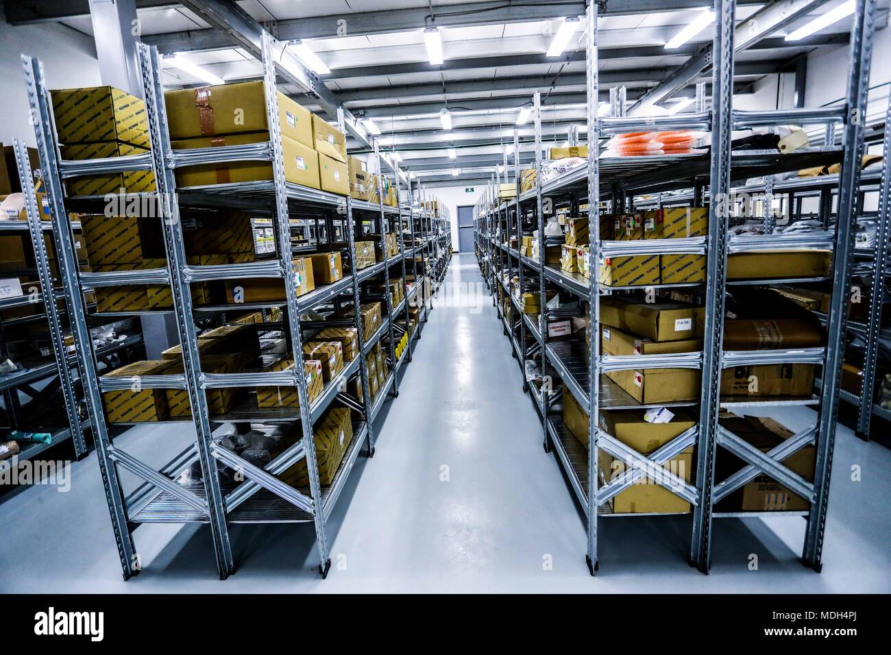 store and offices Komatzu.venta of machinery, equipment or indistrial equipment. refaccionaría and machinery for the mining industry. Komatsu Limited Stock Photo