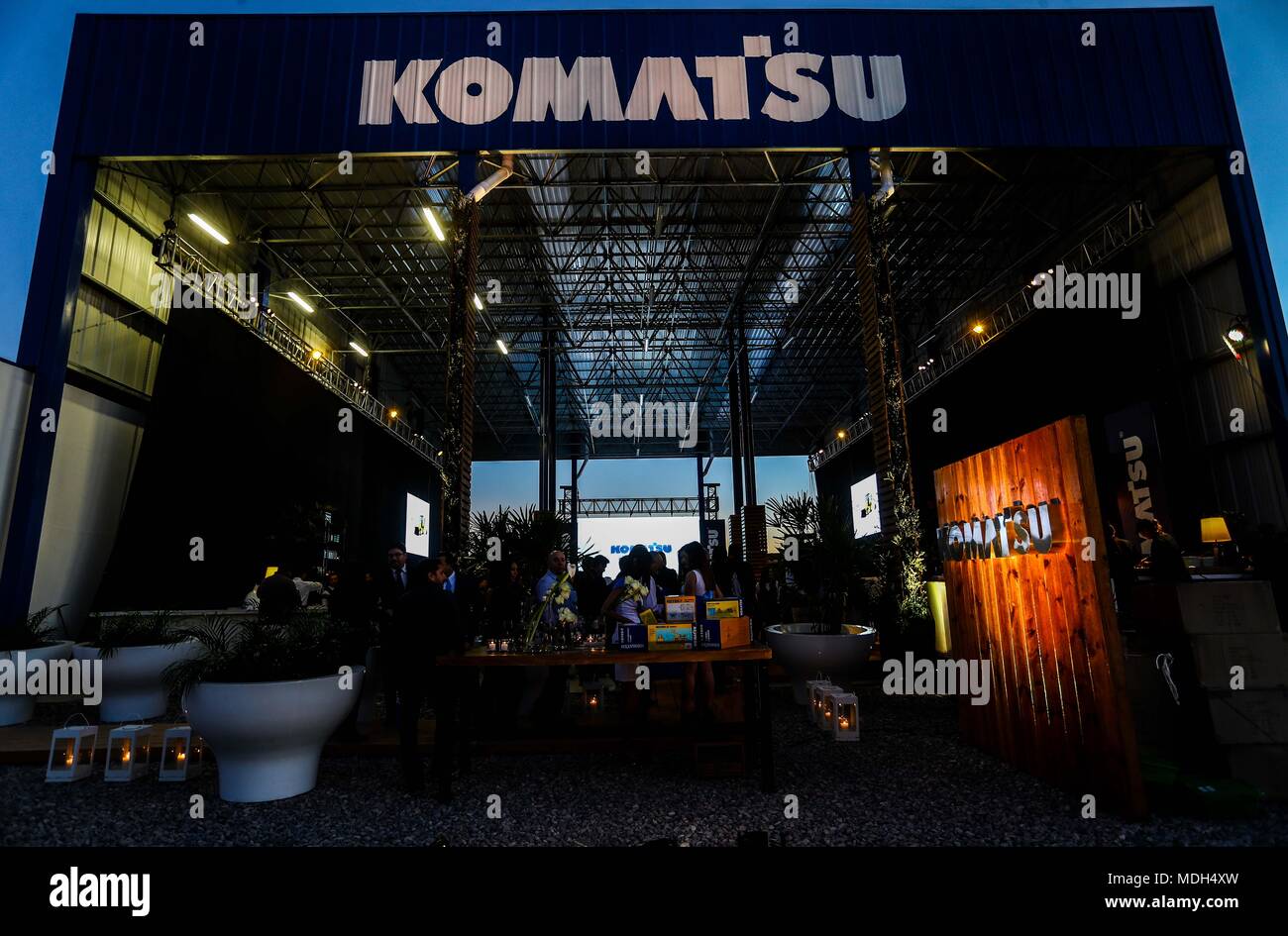 store and offices Komatzu.venta of machinery, equipment or indistrial equipment. refaccionaría and machinery for the mining industry. Komatsu Limited Stock Photo