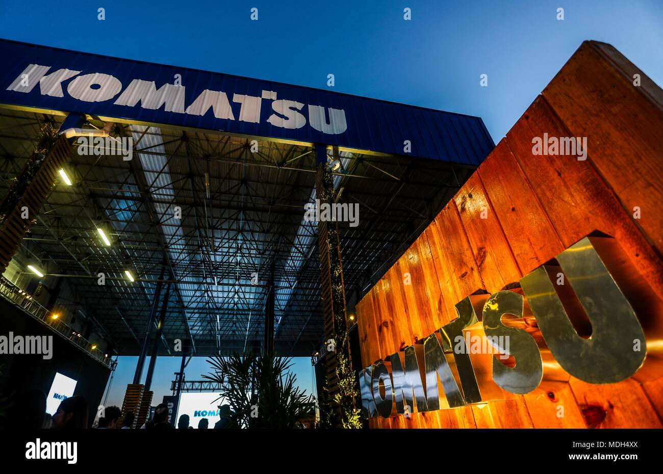 store and offices Komatzu.venta of machinery, equipment or indistrial equipment. refaccionaría and machinery for the mining industry. Komatsu Limited Stock Photo