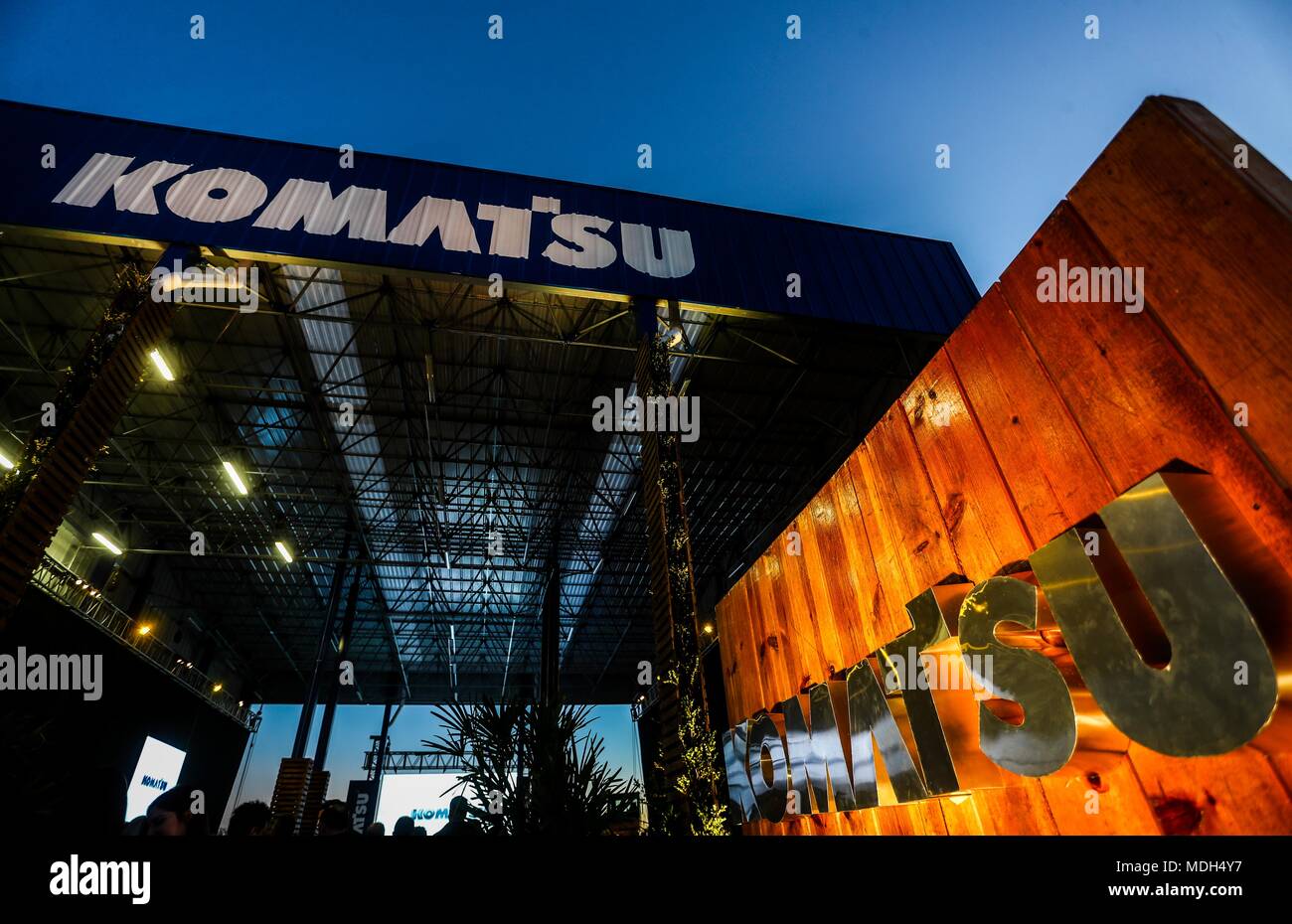 store and offices Komatzu.venta of machinery, equipment or indistrial equipment. refaccionaría and machinery for the mining industry. Komatsu Limited Stock Photo