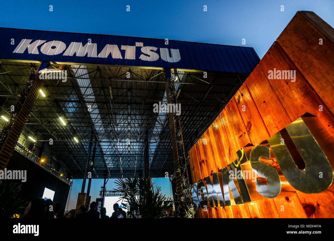 store and offices Komatzu.venta of machinery, equipment or indistrial equipment. refaccionaría and machinery for the mining industry. Komatsu Limited Stock Photo