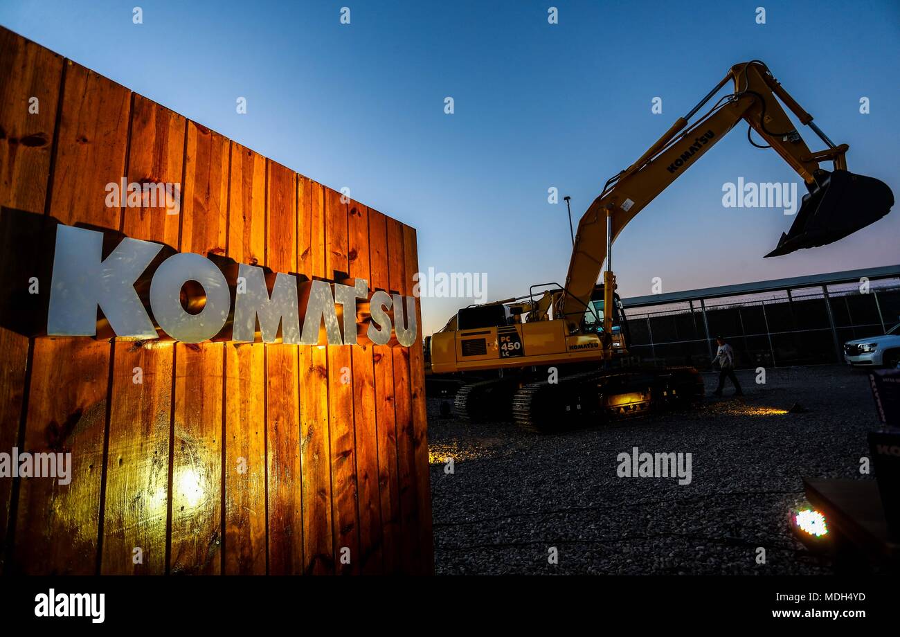 store and offices Komatzu.venta of machinery, equipment or indistrial equipment. refaccionaría and machinery for the mining industry. Komatsu Limited Stock Photo