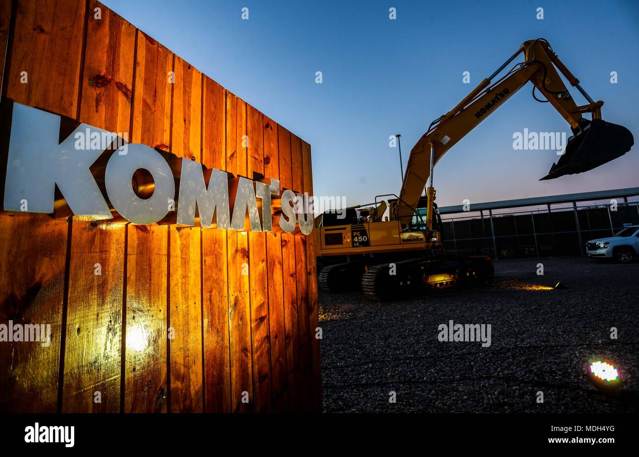 store and offices Komatzu.venta of machinery, equipment or indistrial equipment. refaccionaría and machinery for the mining industry. Komatsu Limited Stock Photo