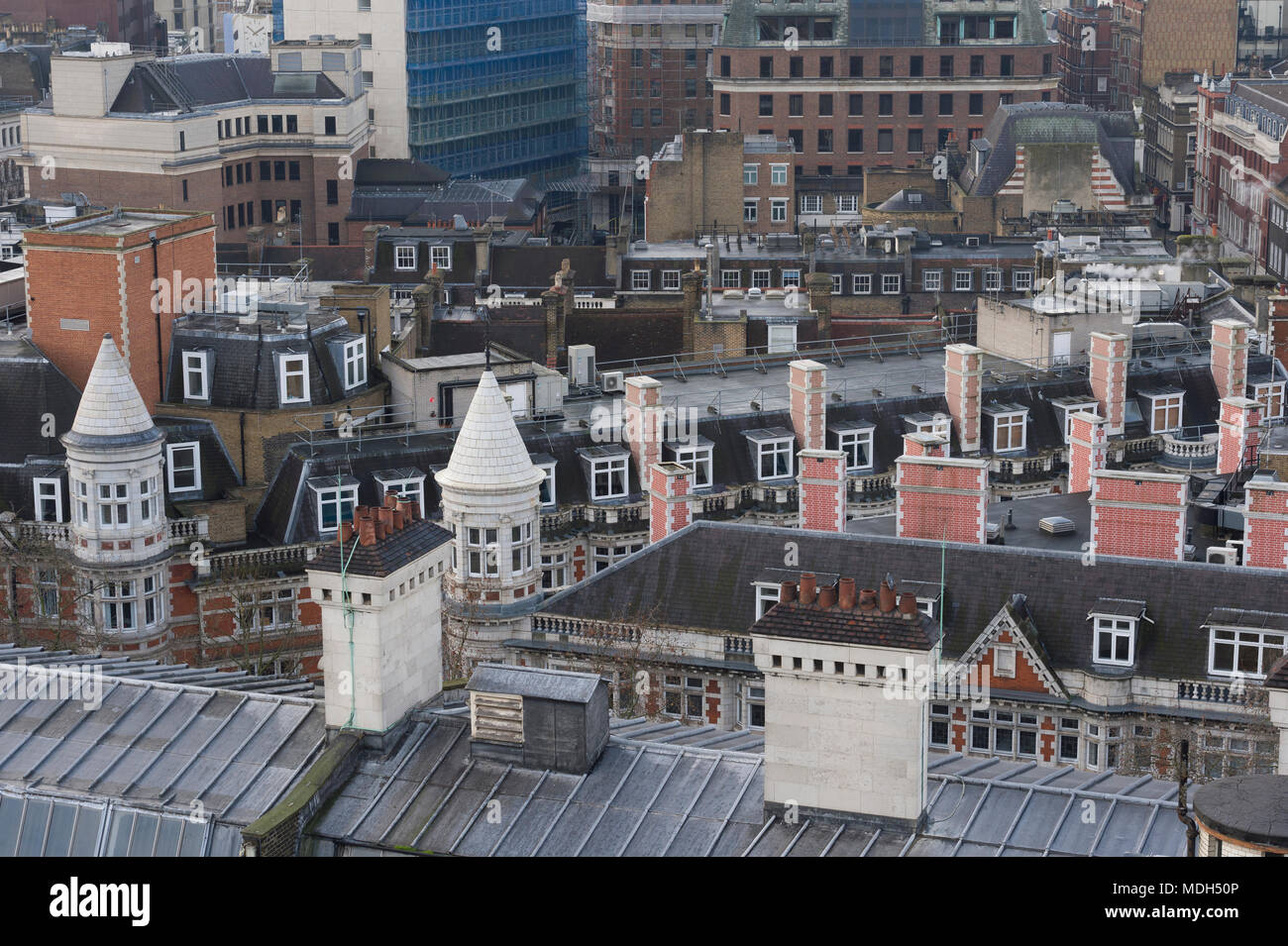 Central London, rooftops photographed from the roof of the old Central