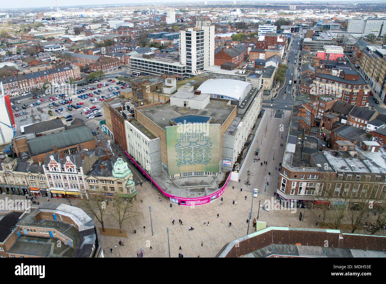 areal view of king Edward street, Kingston upon Hull Stock Photo