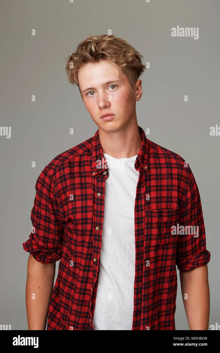 Boys red cheap shirt