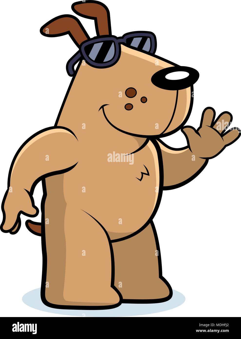 A cartoon illustration of a dog wearing sunglasses Stock Vector Image & Art  - Alamy