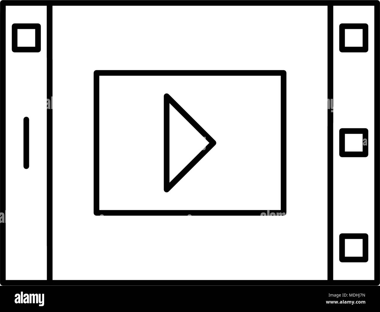 Phone player icon. vector icon. outline style Stock Vector
