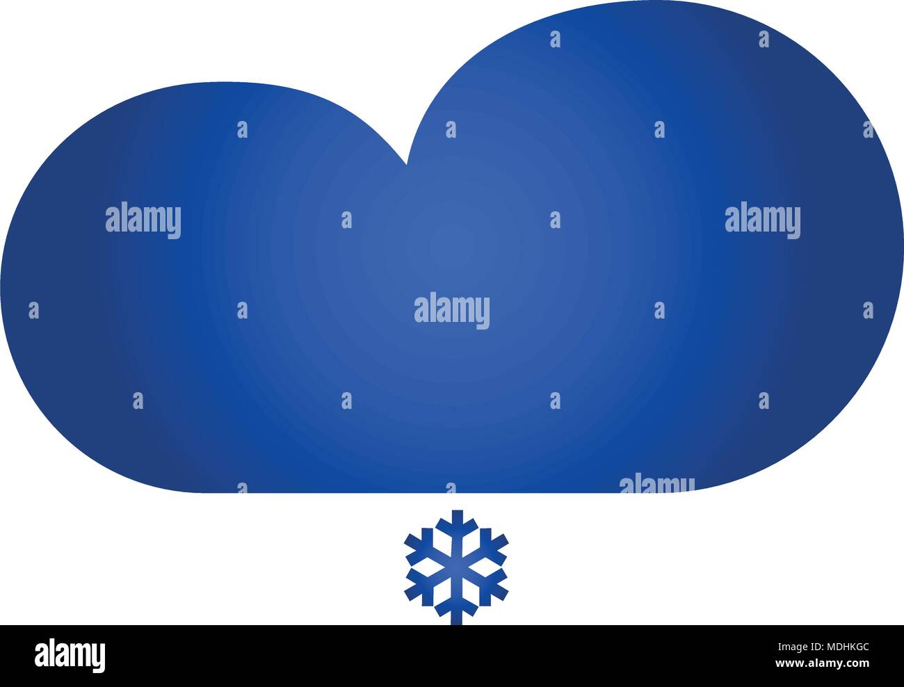 Cloud with snow icon. vector icon. flat style Stock Vector