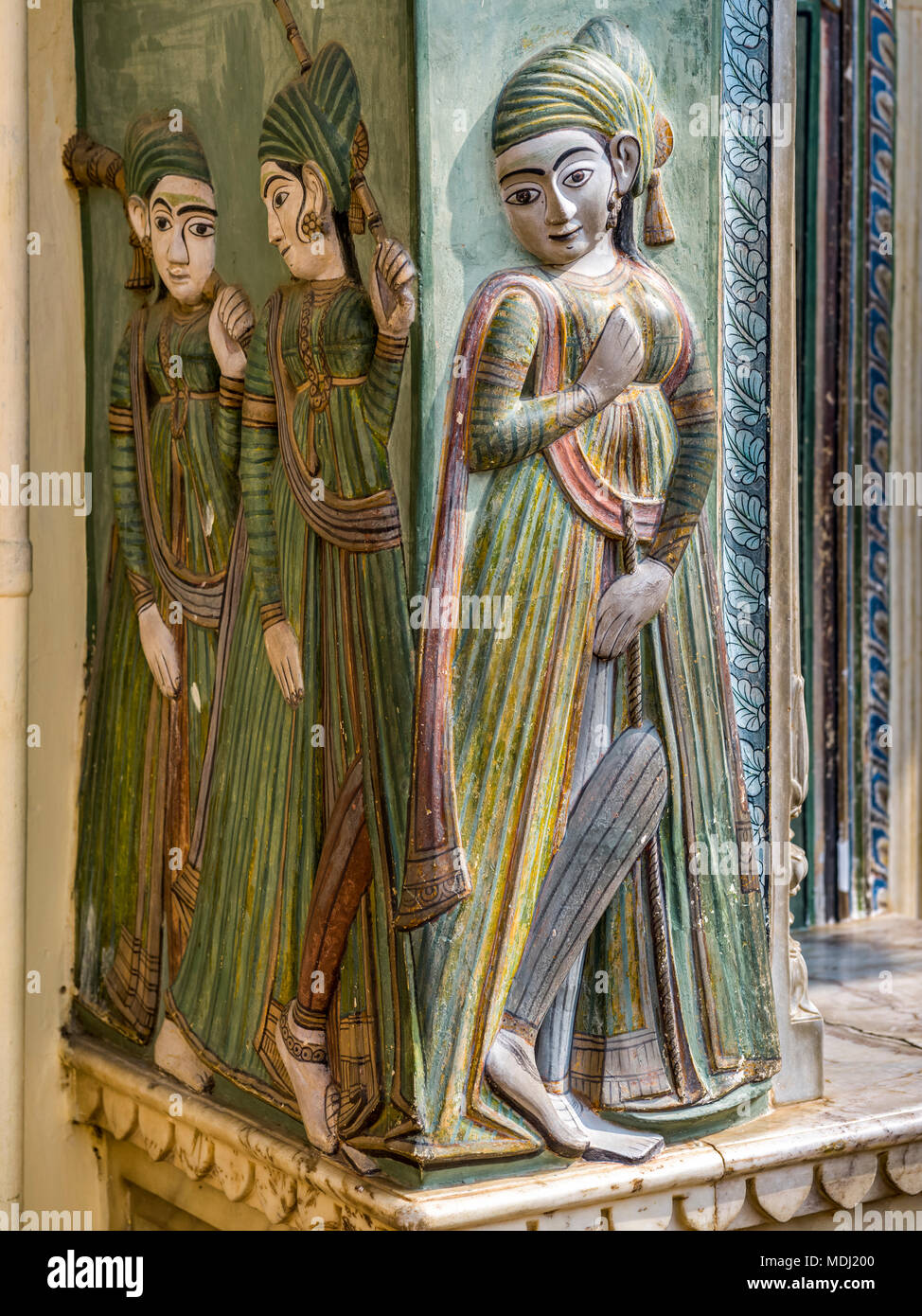 Wall decor in the City Palace; Jaipur, Rajasthan, India Stock Photo Alamy
