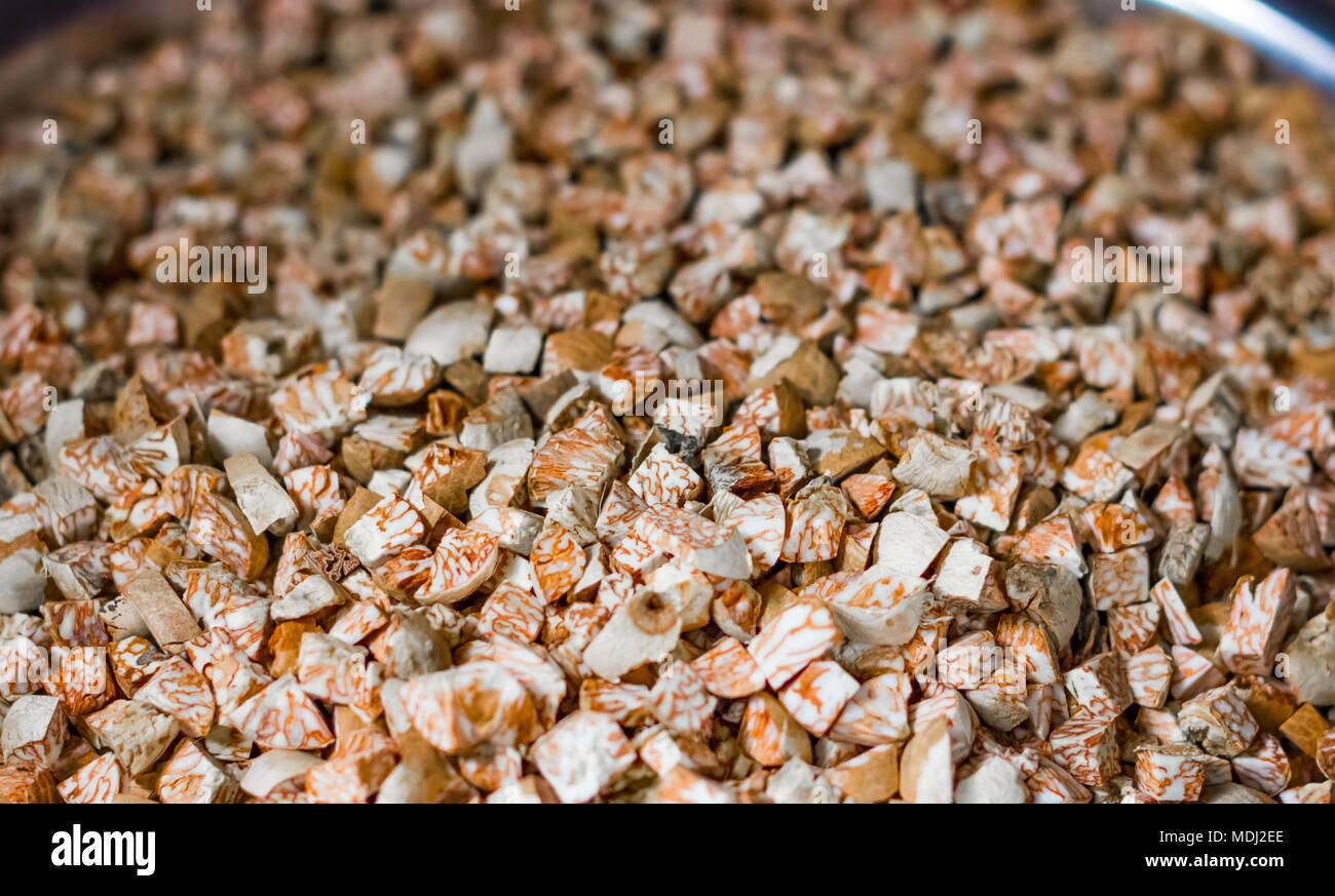 betel nut supari cut finely cut for sale in super market Stock Photo