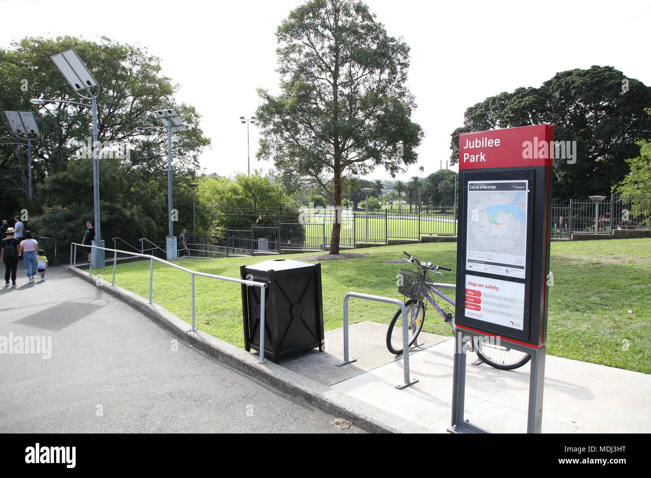 Jubilee Park, Light rail station, Glebe, Sydney, Australia Stock Photo