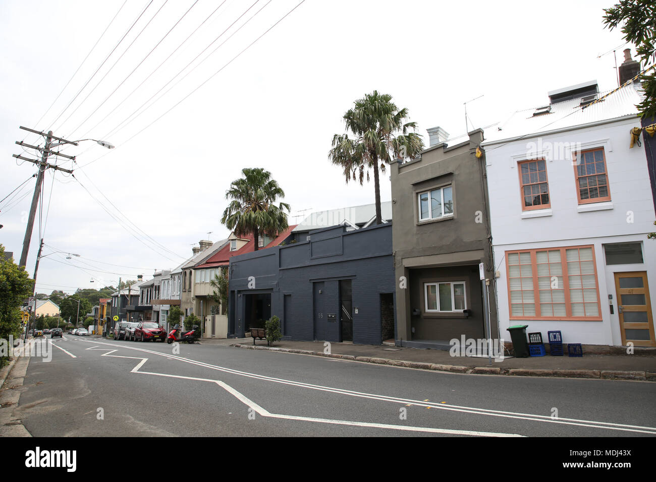 Houses on Mullens Street, Balmain, Sydney, Australia Stock Photo Alamy