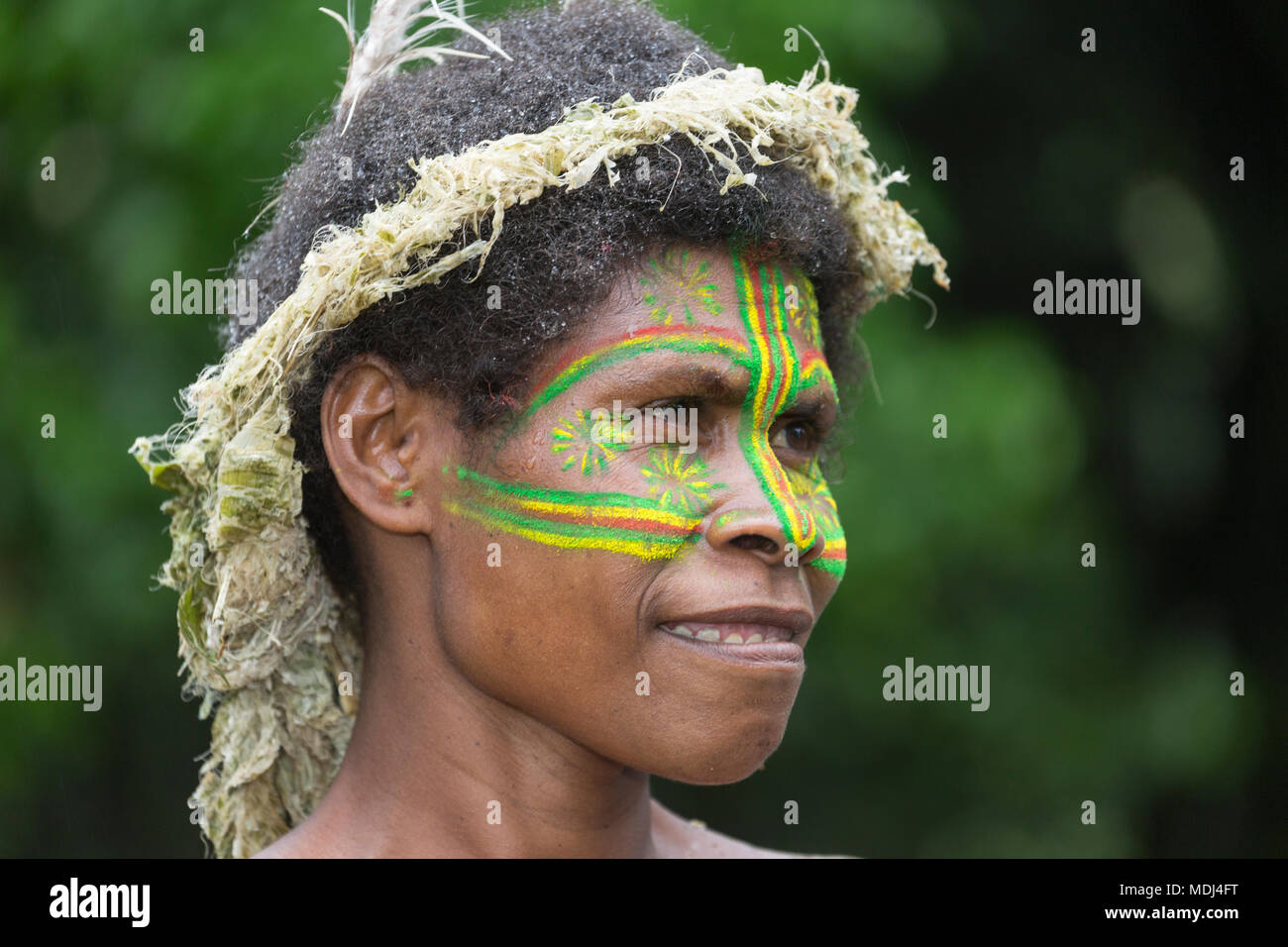 Tanna, Republic of Vanuatu, July 12th, 2014 Portrait of an indigenous