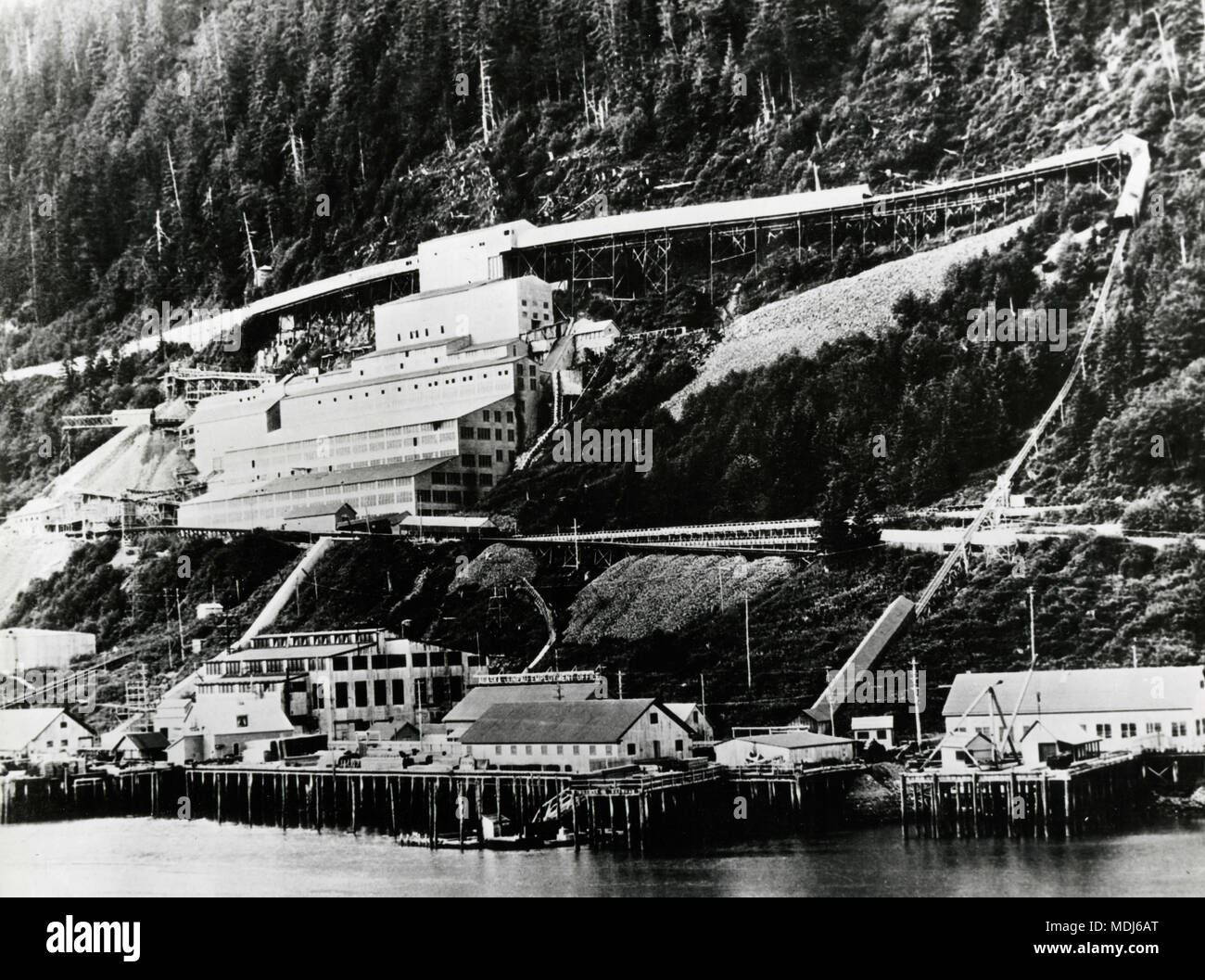 Gold extraction plant, Juneau, Alaska, USA 1950s Stock Photo Alamy