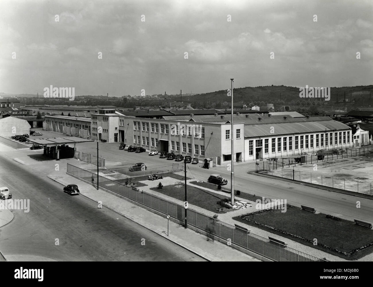 Daimler-Benz Mercedes factory, Unterturkheim, Germany 1950s Stock Photo