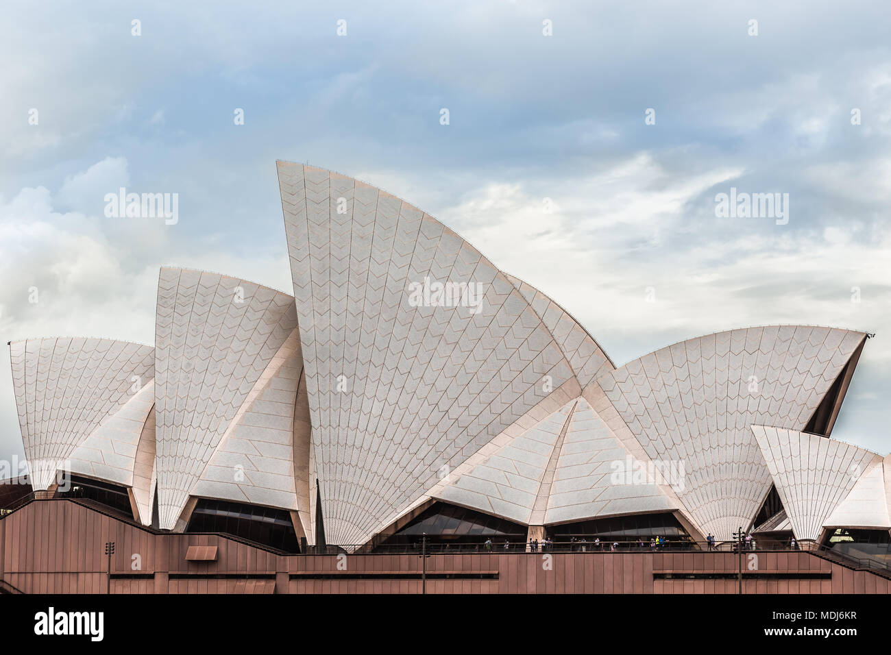 The iconic roof of the Sydney Opera House, UNESCO World Heritage Site, Sydney, New South Wales, Australia Stock Photo